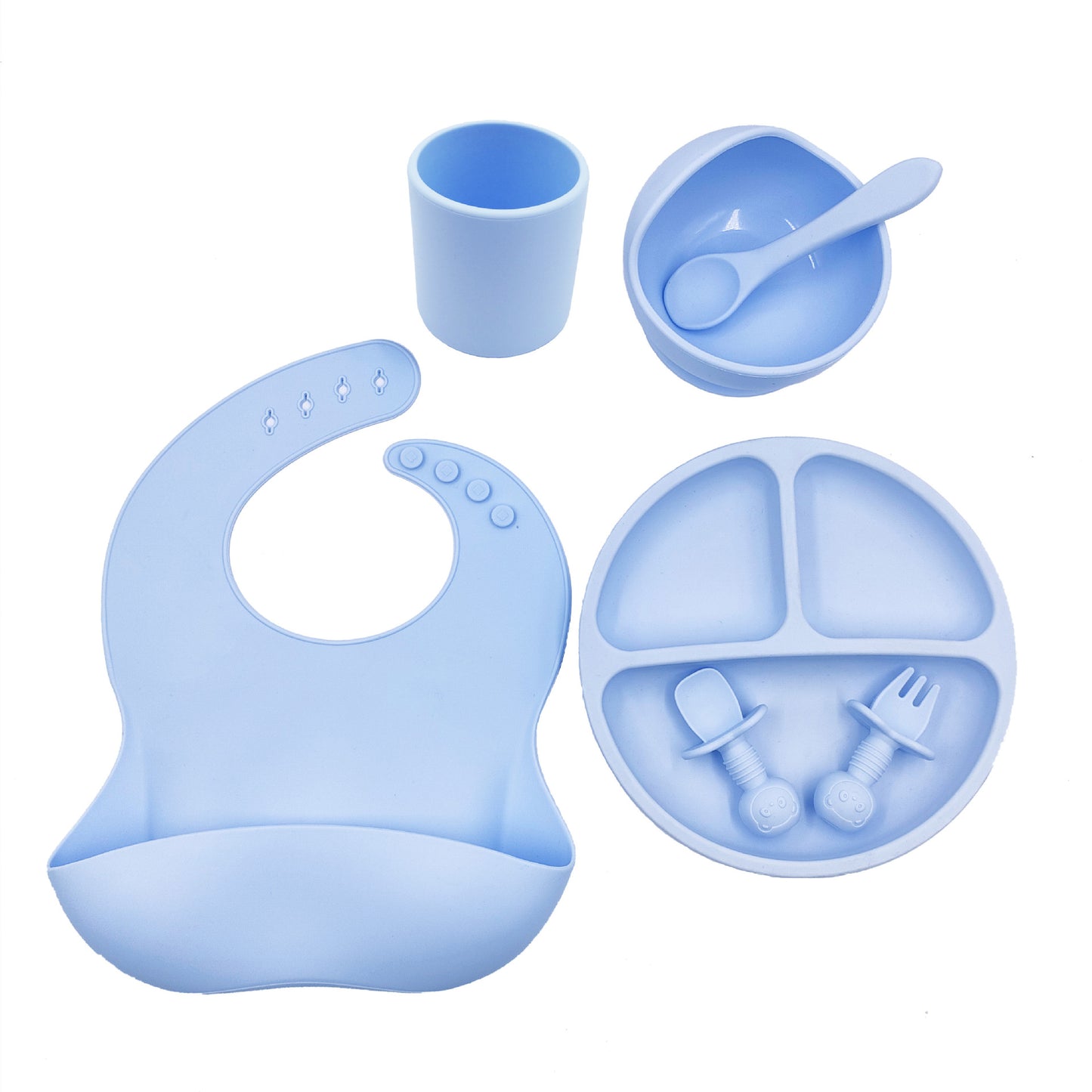 Ensemble de couverts pour bébé en silicone