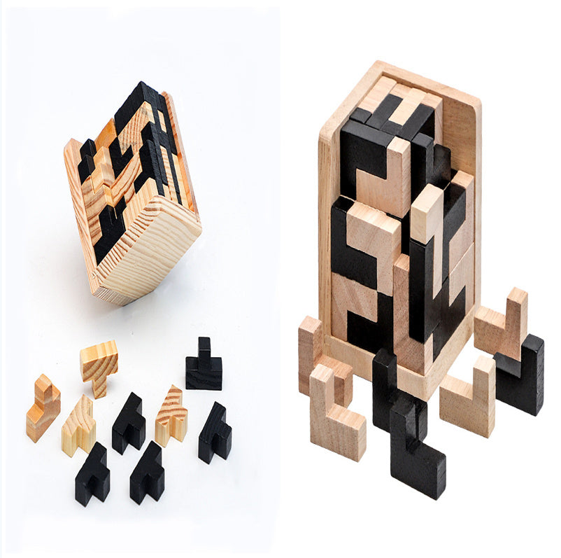 Heißer Verkauf Holz Puzzle Kongming Schloss Luban Schloss Spielzeug