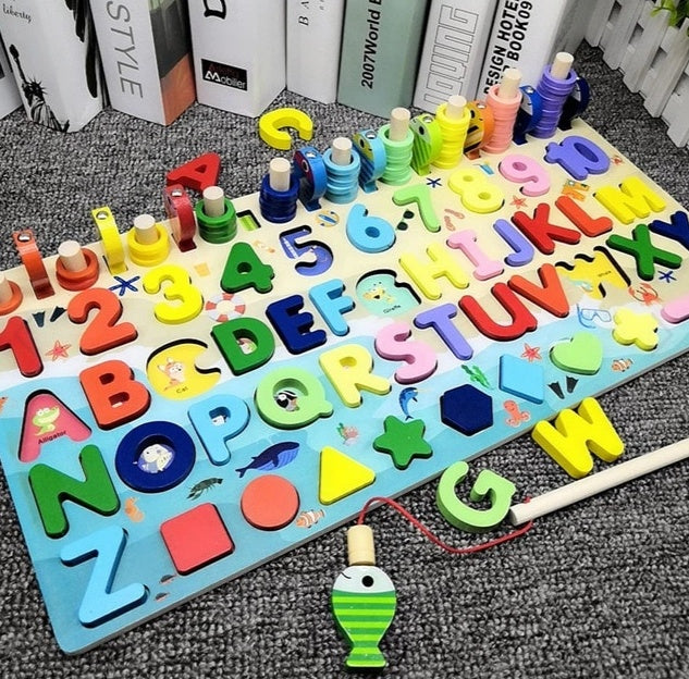 Kinder 3D Alphabet Anzahl Puzzle Baby bunte geometrische digitale Brief pädagogisches Spielzeug