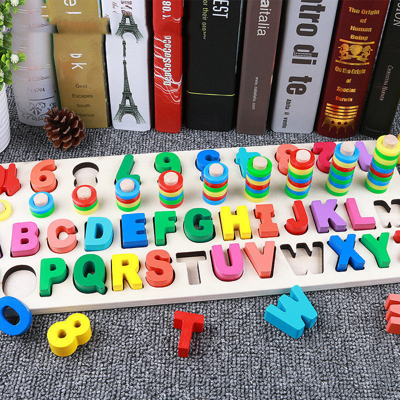 Kinder 3D Alphabet Anzahl Puzzle Baby bunte geometrische digitale Brief pädagogisches Spielzeug