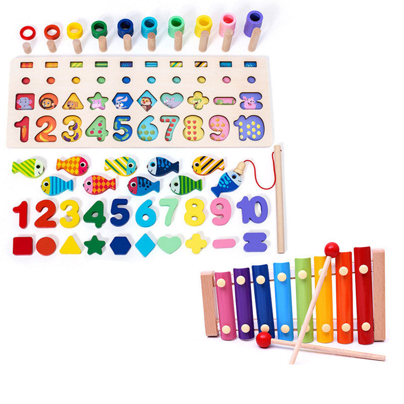 Kinder 3D Alphabet Anzahl Puzzle Baby bunte geometrische digitale Brief pädagogisches Spielzeug