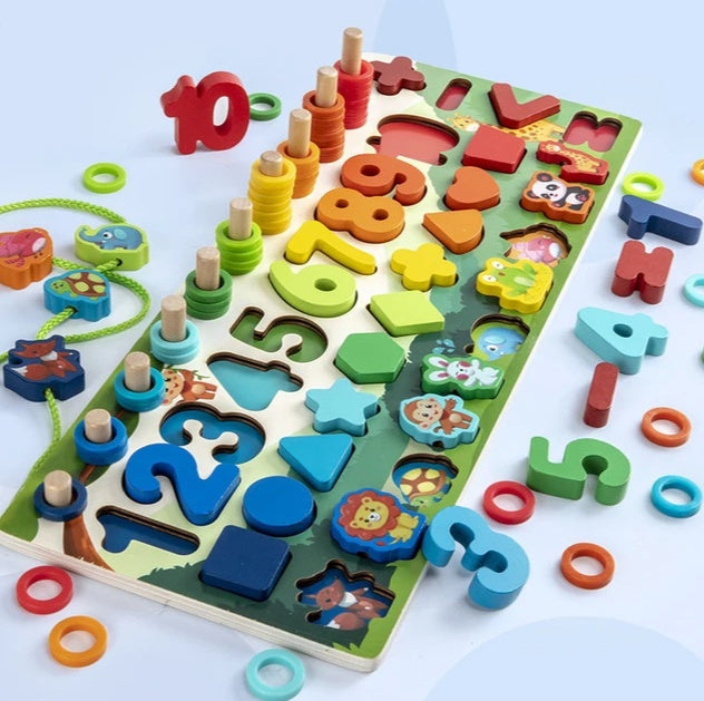 Kinder 3D Alphabet Anzahl Puzzle Baby bunte geometrische digitale Brief pädagogisches Spielzeug
