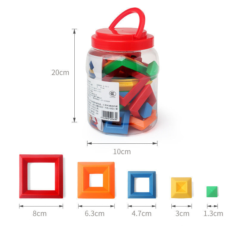 Kinder Regenbogen Turm Ring Holz Jenga Farbe Kognitiven Set Formen Bausteine Montessori Pädagogisches Spielzeug für Kinder