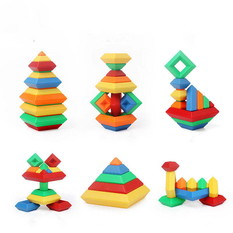 Kinder Regenbogen Turm Ring Holz Jenga Farbe Kognitiven Set Formen Bausteine Montessori Pädagogisches Spielzeug für Kinder