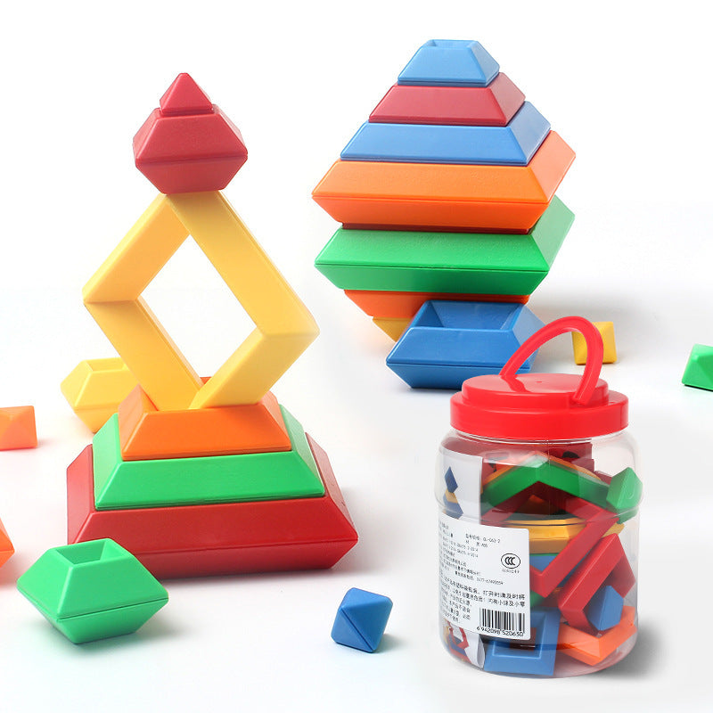 Kinder Regenbogen Turm Ring Holz Jenga Farbe Kognitiven Set Formen Bausteine Montessori Pädagogisches Spielzeug für Kinder