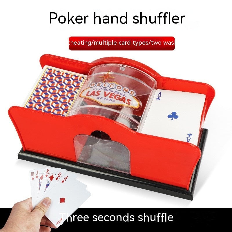 Poker-Kartenmischer mit Handkurbel, einfache Casino-Kartenmischmaschine für Blackjack, Poker, Texas