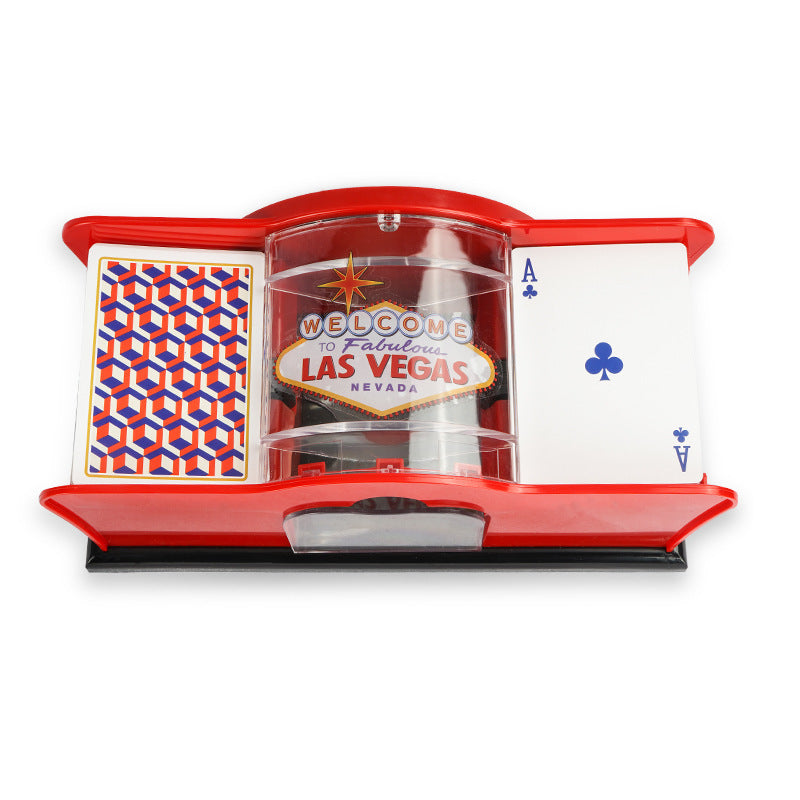 Poker-Kartenmischer mit Handkurbel, einfache Casino-Kartenmischmaschine für Blackjack, Poker, Texas