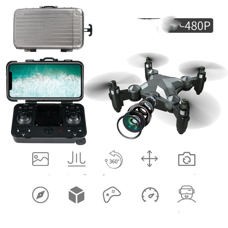Neu Gepäck Box Lagerung Box Falten Mini UAV Luft Fotografie Fernbedienung Vier Achsen kinder Spielzeug Drone