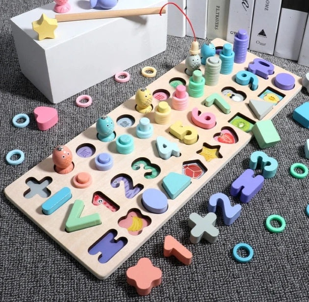Kinder 3D Alphabet Anzahl Puzzle Baby bunte geometrische digitale Brief pädagogisches Spielzeug