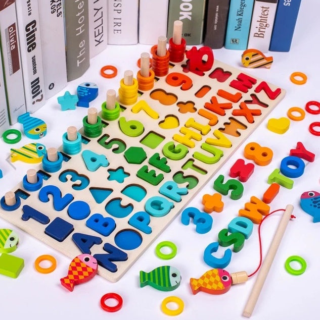 Kinder 3D Alphabet Anzahl Puzzle Baby bunte geometrische digitale Brief pädagogisches Spielzeug