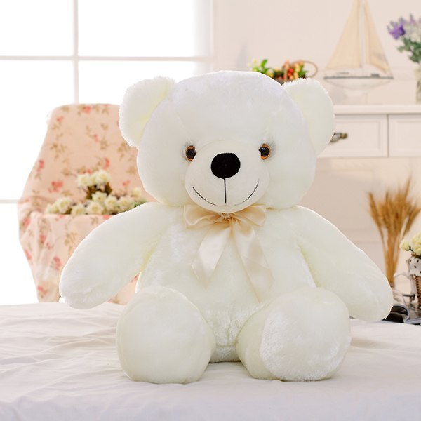 Kreatives Leuchten LED Teddybär Kuscheltiere Plüschtier Buntes leuchtend Geschenk für Kinder Kissen