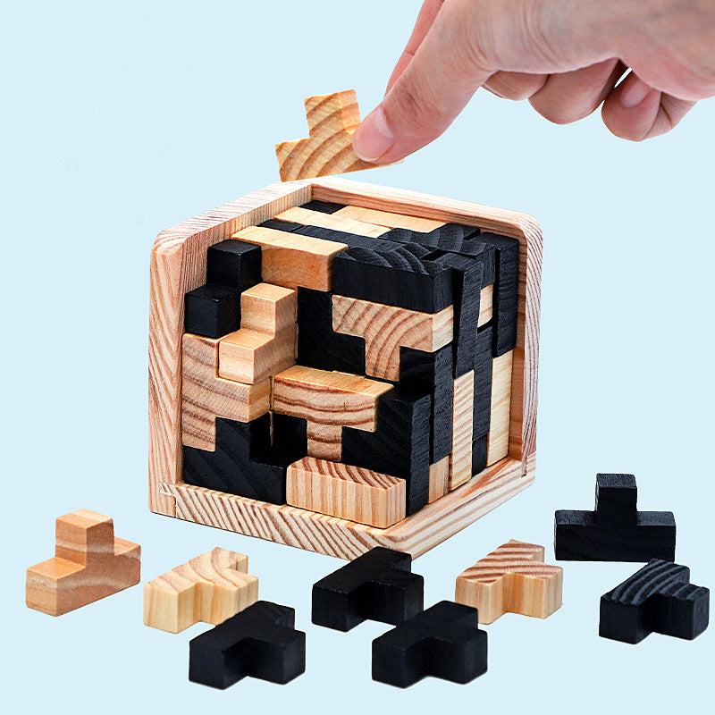 Heißer Verkauf Holz Puzzle Kongming Schloss Luban Schloss Spielzeug