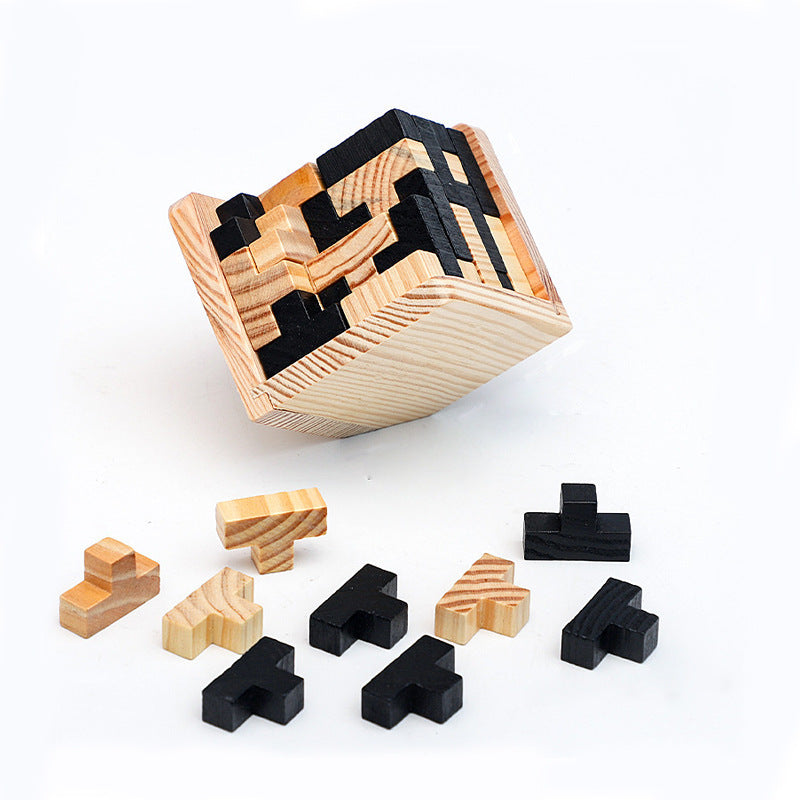 Heißer Verkauf Holz Puzzle Kongming Schloss Luban Schloss Spielzeug