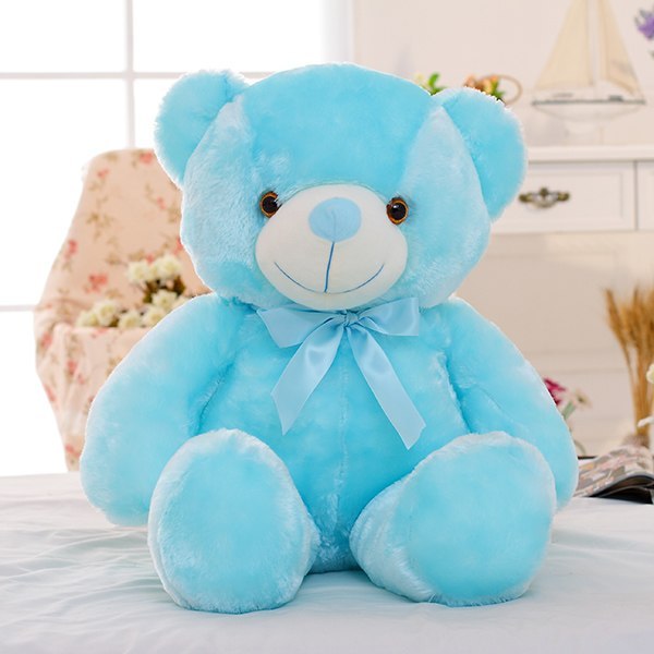 Kreatives Leuchten LED Teddybär Kuscheltiere Plüschtier Buntes leuchtend Geschenk für Kinder Kissen