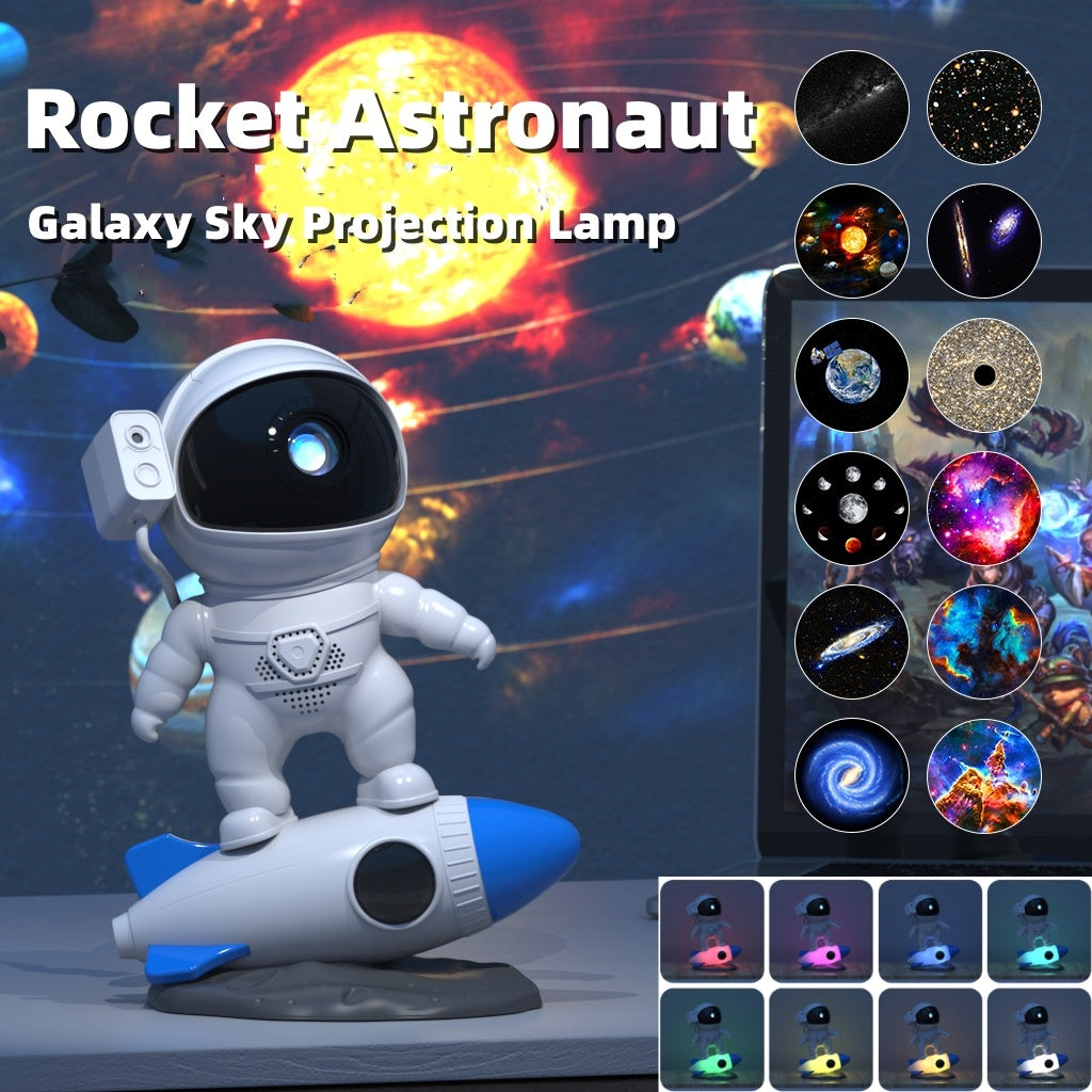 Rakete Astronaut Galaxy Sternenhimmel Projektor Lampe Desktop