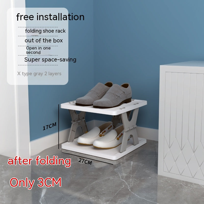 Kunststoff-Installationsfreies Schuhregal Aufbewahrung Schuhregal Klappschuhschrank