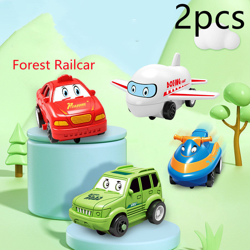Kinder Puzzle Elektrische Eisenbahn Speeder DIY Montage Elektrische Auto Automatische Schiene Stadt Szene Bau Bildung Spielzeug Geschenk