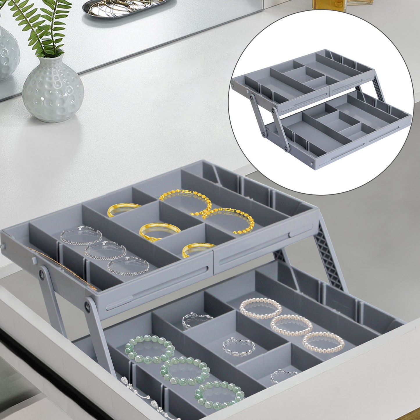 Faltbare Aufbewahrungsbox für die Küche, Kommode, Schmuck, Kosmetik, Schublade