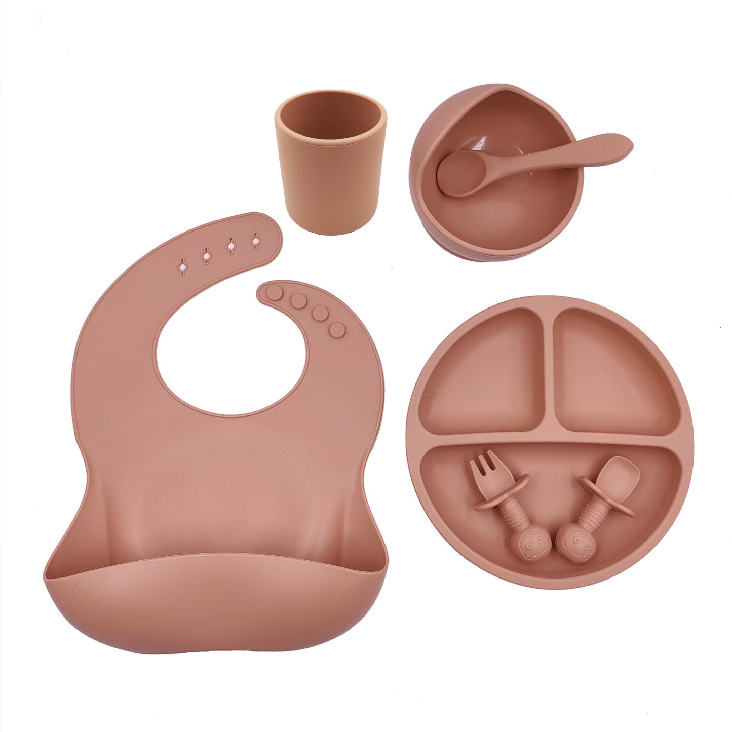 Ensemble de couverts pour bébé en silicone
