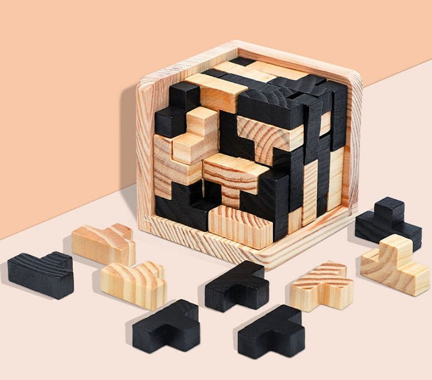 Heißer Verkauf Holz Puzzle Kongming Schloss Luban Schloss Spielzeug