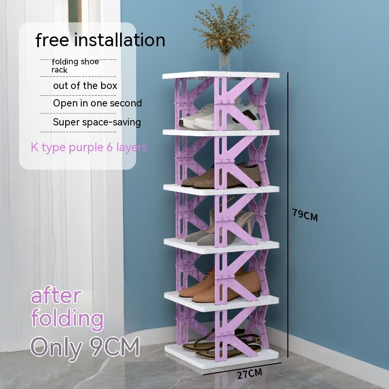 Kunststoff-Installationsfreies Schuhregal Aufbewahrung Schuhregal Klappschuhschrank