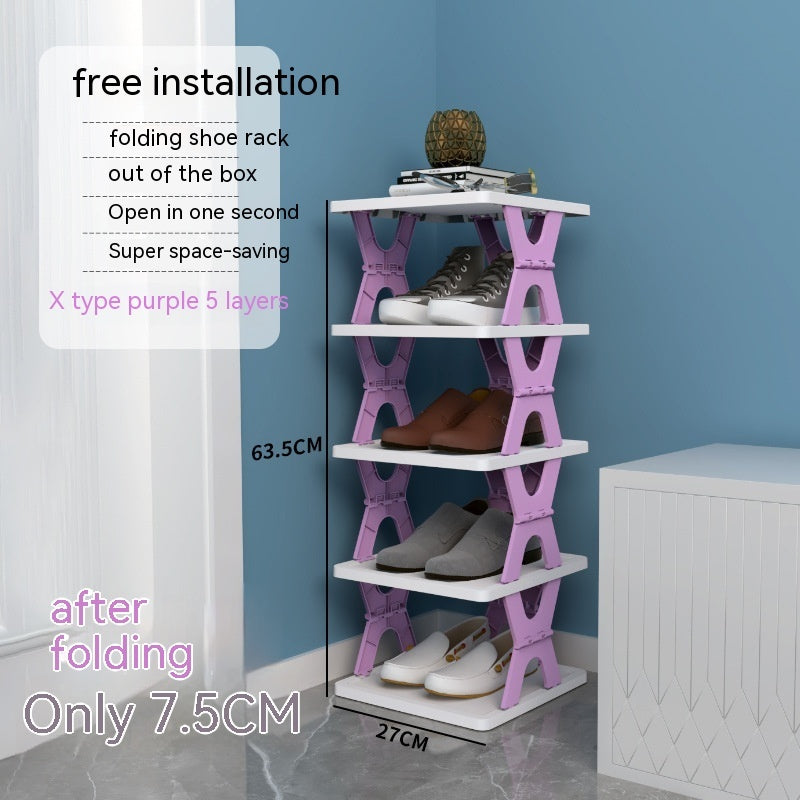 Kunststoff-Installationsfreies Schuhregal Aufbewahrung Schuhregal Klappschuhschrank