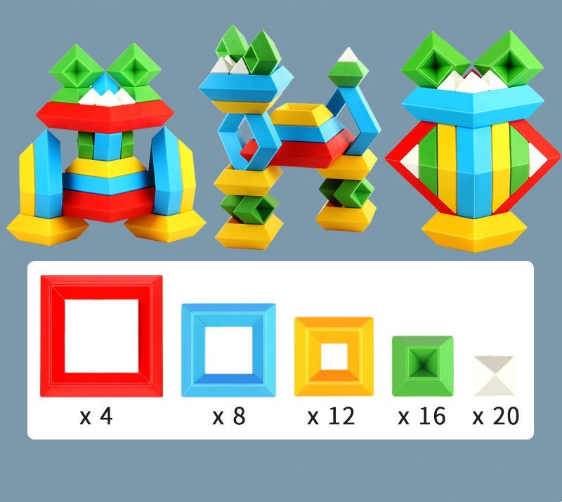 Kinder Regenbogen Turm Ring Holz Jenga Farbe Kognitiven Set Formen Bausteine Montessori Pädagogisches Spielzeug für Kinder