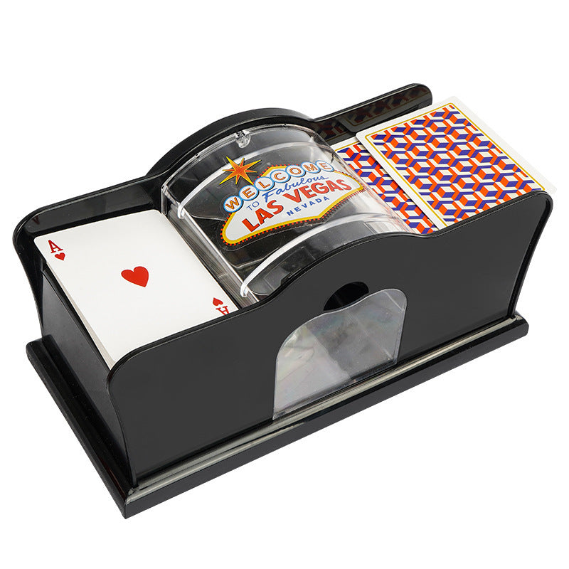 Poker-Kartenmischer mit Handkurbel, einfache Casino-Kartenmischmaschine für Blackjack, Poker, Texas