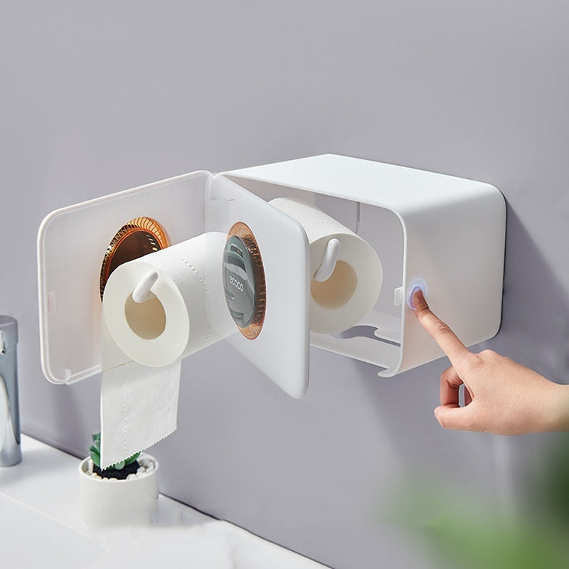 Porte-papier hygiénique mural sans perforation pour salle de bain