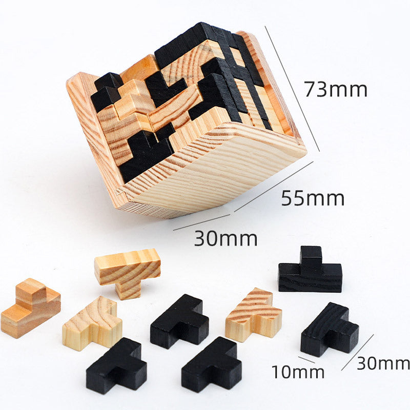 Heißer Verkauf Holz Puzzle Kongming Schloss Luban Schloss Spielzeug