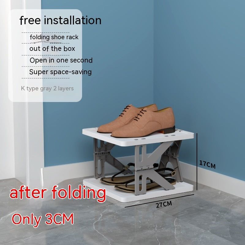 Kunststoff-Installationsfreies Schuhregal Aufbewahrung Schuhregal Klappschuhschrank