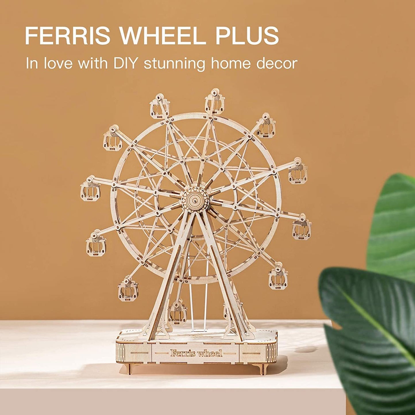 Robotime DIY Holz Drehbare Riesenrad Modell Mit Spielen Musik Spielzeug Für Kinder Geburtstag