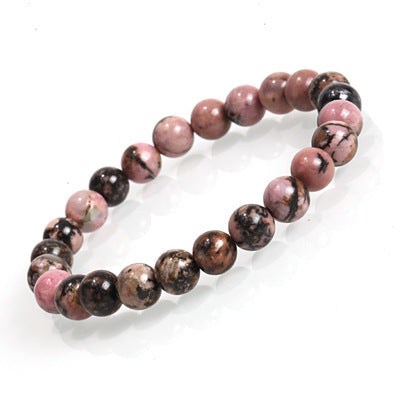 Schwarzes Achat-Rosenstein-Armband
