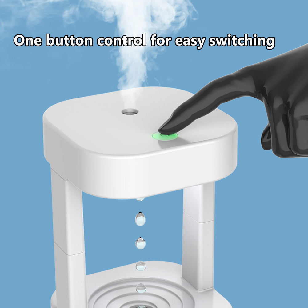 Kreativer Anti-Schwerkraft-Wassertropfen-Luftbefeuchter, Klimaanlage, Nebelspray, leises Schlafzimmer, Büro für den Haushalt, mit 580 ml Wassertank