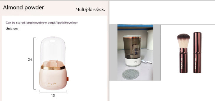 Reinigungswerkzeug für Lidschattenpinsel für Frauen, tragbare elektrische Make-up-Pinsel-Reinigungsmaschine mit USB-Aufladung, automatischer Kosmetikpinsel