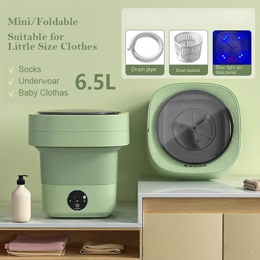 Mini-Faltbare Waschmaschine, tragbare Mini-Socken-Unterwäsche-Höschen-Waschmaschine, große Kapazität, 3 Modelle mit Schleudern und Trockengeräten