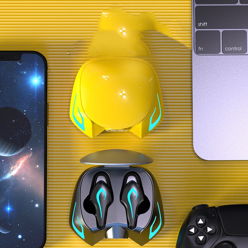 Gaming-Bluetooth-Headset ohne Verzögerung, das Hühnchen mit bunten Ohren isst