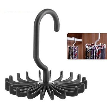 Tragbarer Krawattenhalter aus Kunststoff für Schränke, drehbarer Krawattenhakenhalter, Gürtelschals-Aufhänger für Männer und Frauen, Kleidungs-Organizer