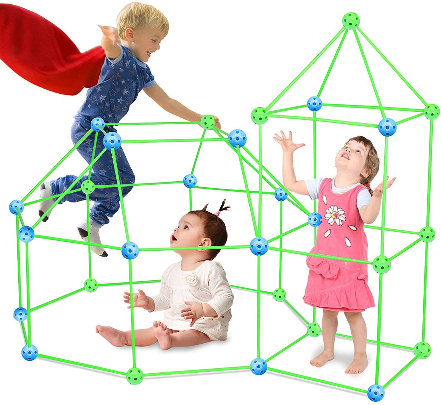 Kinder Diy Perlenzelt Fort Bausatz Spielzeug Zelt Bausteine Zelt Kampfzelt