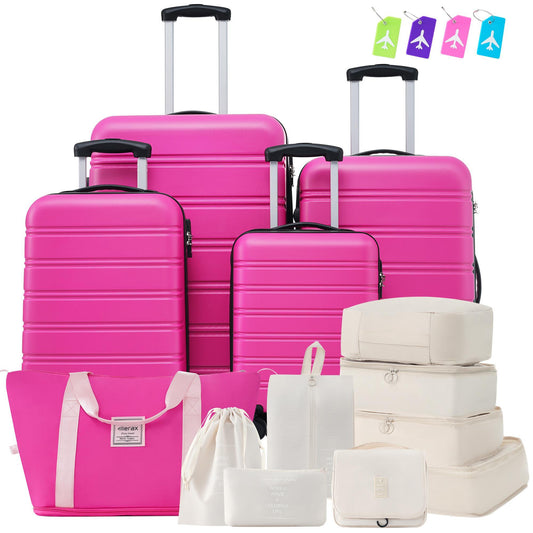 Hartschalenkoffer 4-teilig Set Leicht 16 Zoll, 20 Zoll, 24 Zoll, 28 Zoll Reisekoffer.