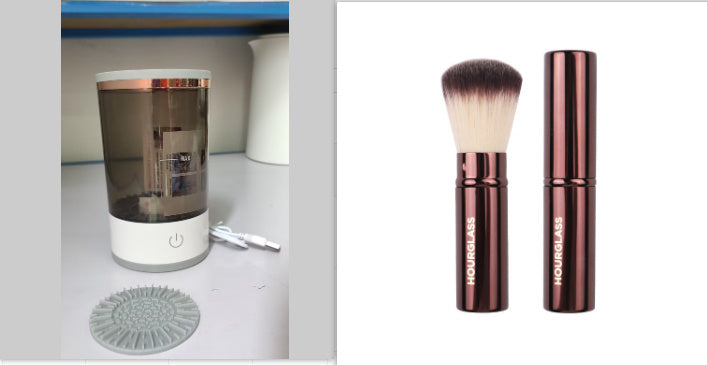 Reinigungswerkzeug für Lidschattenpinsel für Frauen, tragbare elektrische Make-up-Pinsel-Reinigungsmaschine mit USB-Aufladung, automatischer Kosmetikpinsel