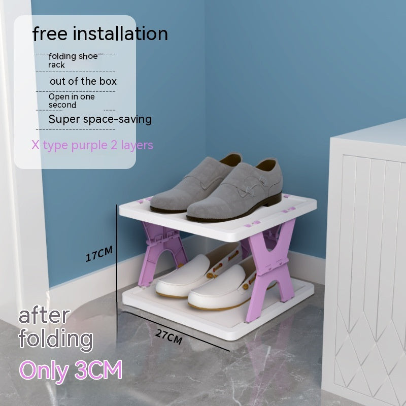 Kunststoff-Installationsfreies Schuhregal Aufbewahrung Schuhregal Klappschuhschrank