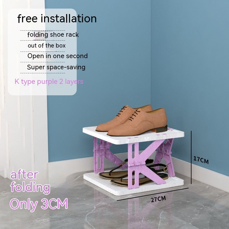 Kunststoff-Installationsfreies Schuhregal Aufbewahrung Schuhregal Klappschuhschrank