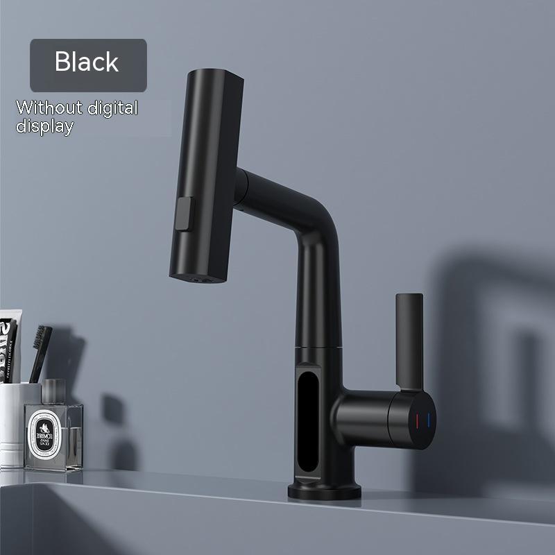 Intelligente Digitalanzeige Wasserhahn Pull-out Becken Wasserhahn Temperatur Digitalanzeige Rotation