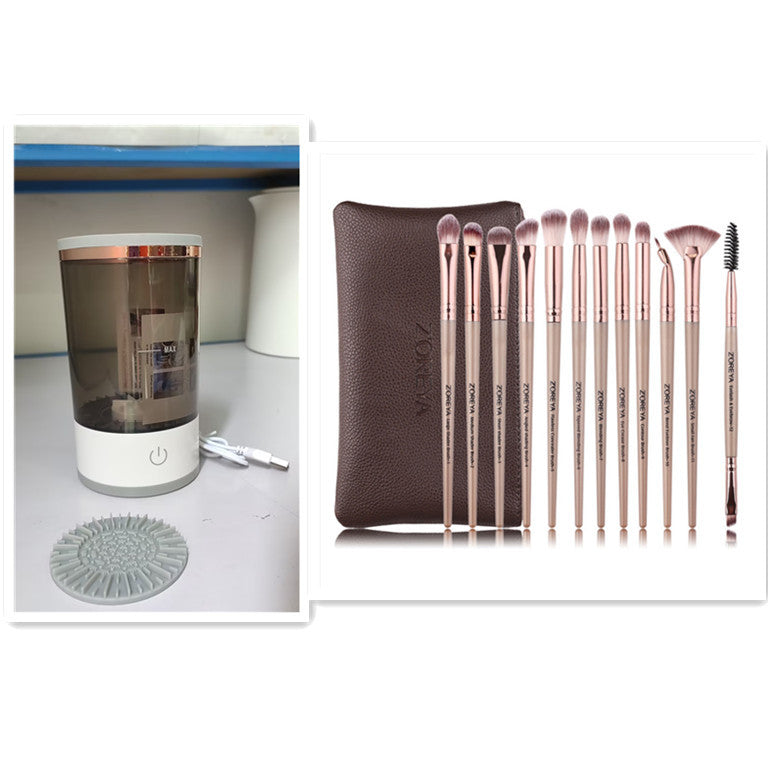 Reinigungswerkzeug für Lidschattenpinsel für Frauen, tragbare elektrische Make-up-Pinsel-Reinigungsmaschine mit USB-Aufladung, automatischer Kosmetikpinsel
