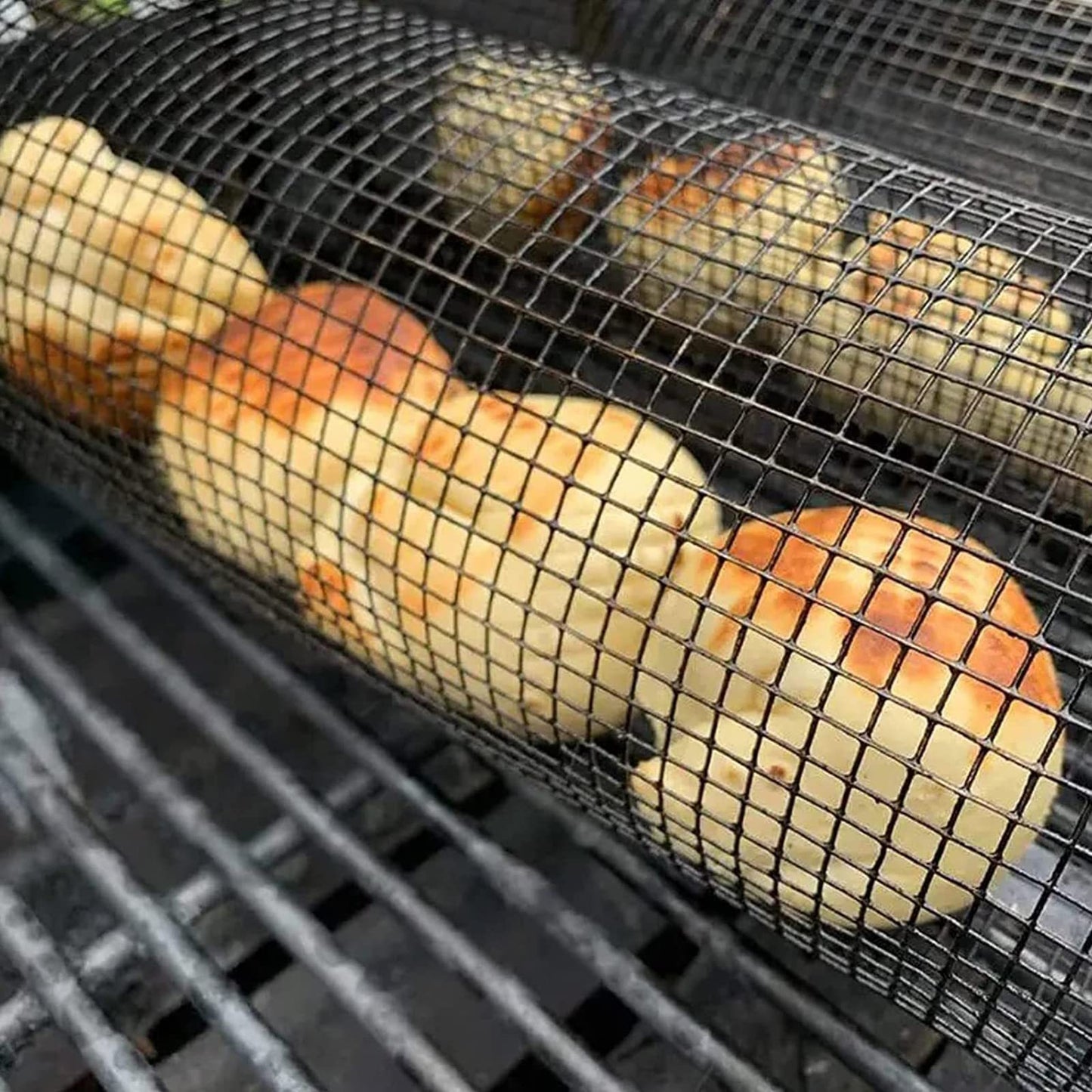 Roll Grillen Korb Metall BBQ Grill Korb Net Tragbare Outdoor Camping Grill Rack Küche Gadgets
