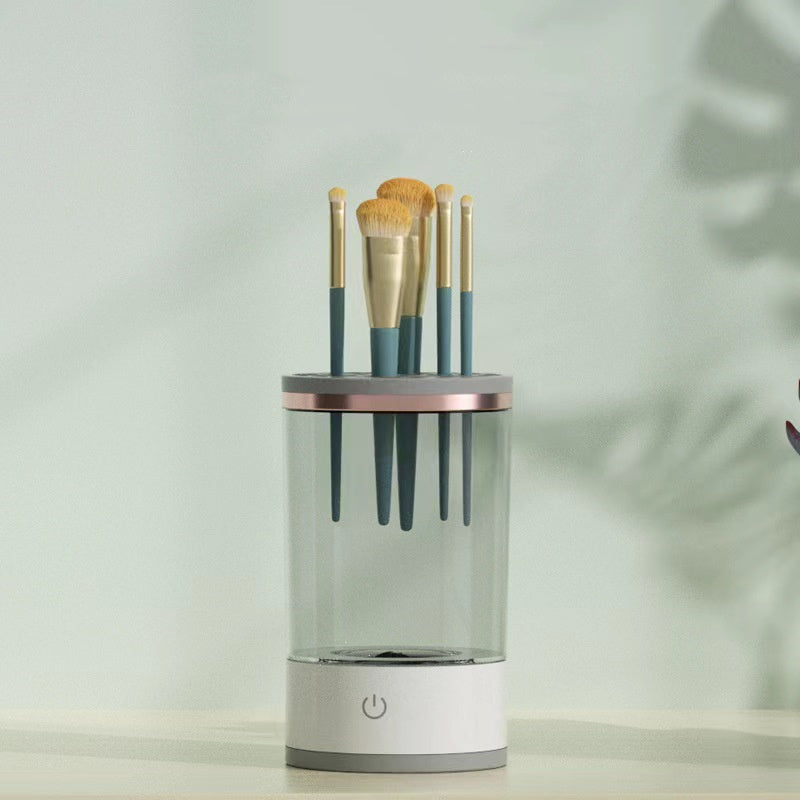 Reinigungswerkzeug für Lidschattenpinsel für Frauen, tragbare elektrische Make-up-Pinsel-Reinigungsmaschine mit USB-Aufladung, automatischer Kosmetikpinsel